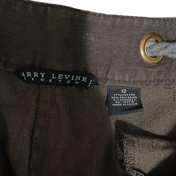 Vintage | Brown Cotton Blend High Waist Wide Leg Pants with Belt - Picture 5 of 6